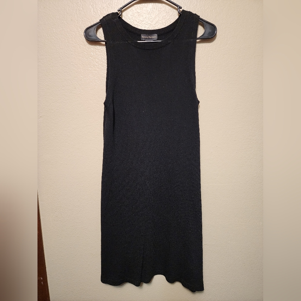Black Knit Sleeveless Dress